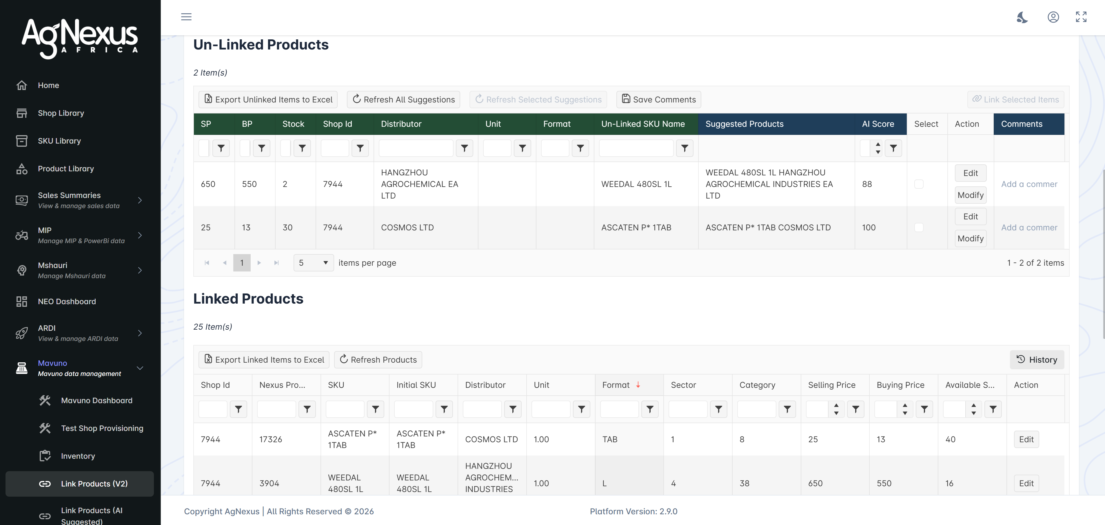 Nexus Platform screenshot